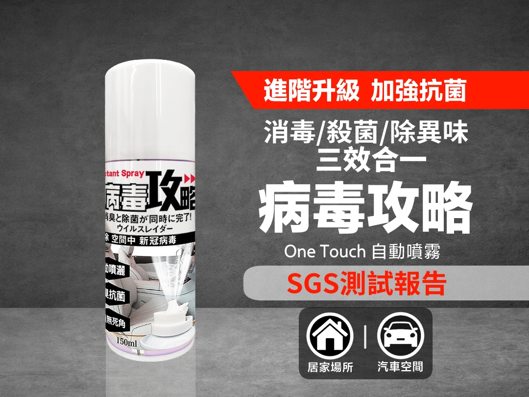 病毒攻略｜【SGS認證】自動噴霧 車內除臭抗菌劑